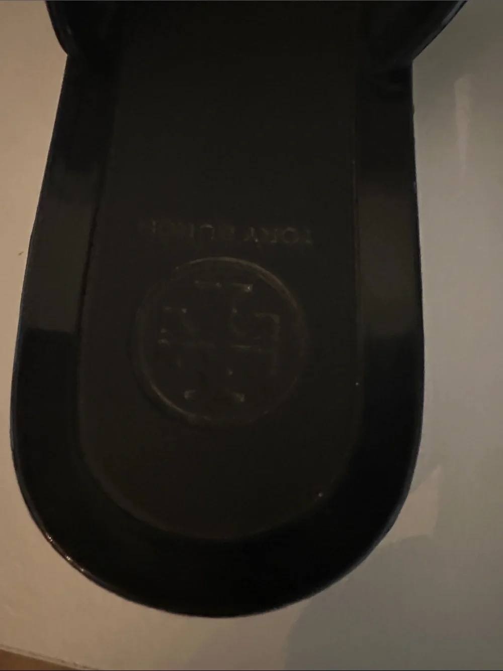 Tory Burch Navy / Black Logo Jelly Thong Sandals